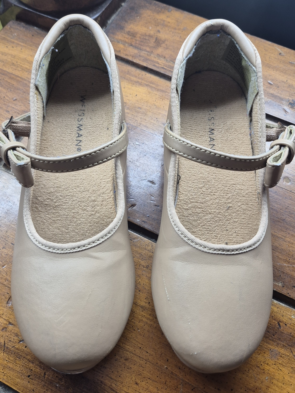 Weissman Kids Tan Mary Jane Shoes